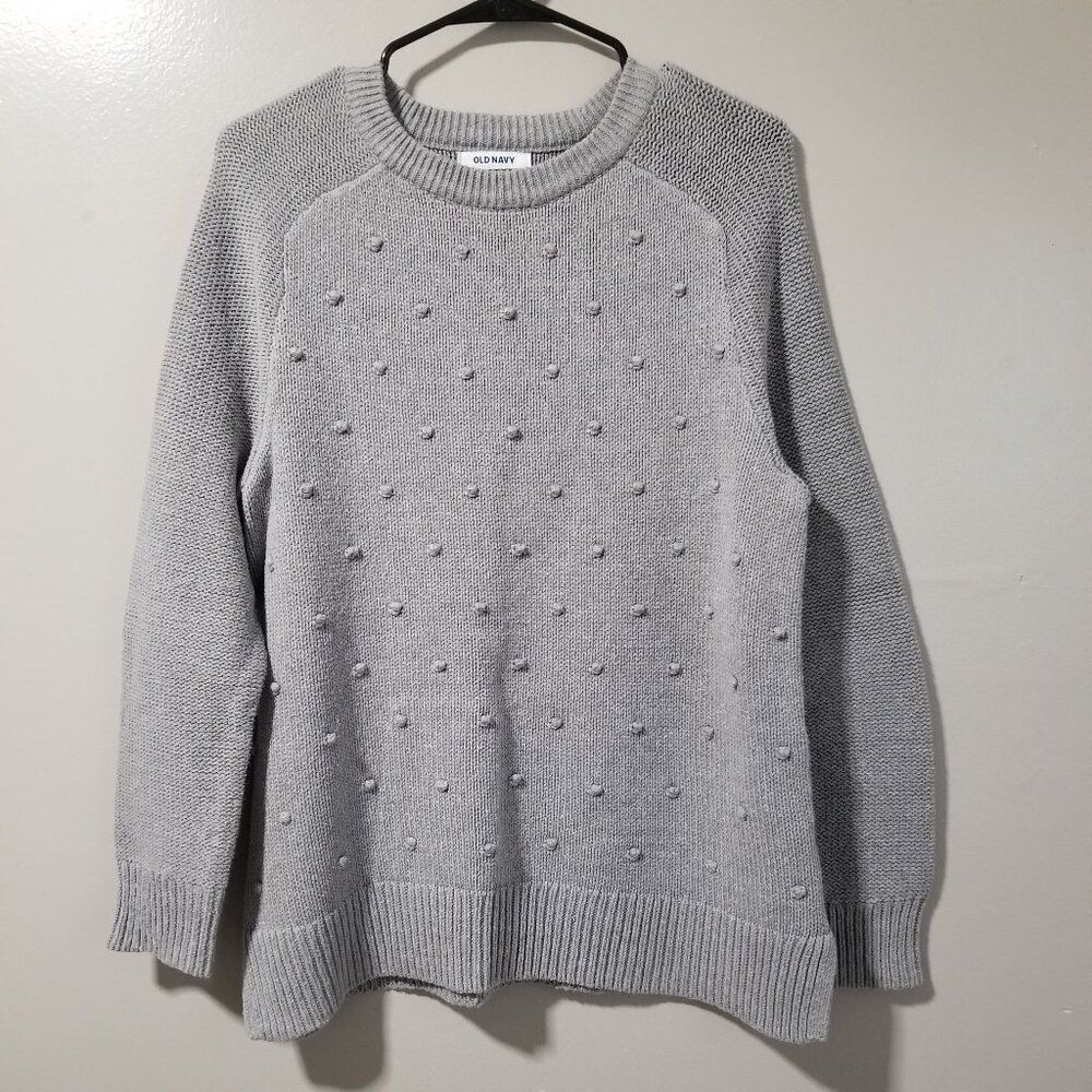 Old Navy Cotton Blend Pompom Knit Sweater Large